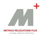 Logomarca oficial da Metrica Relocation+ — Global Mobility Services